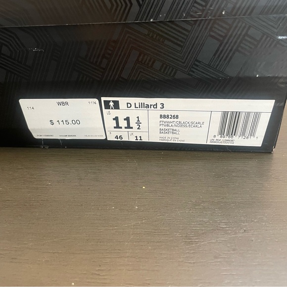 adidas D Lillard 3 'Rip City' Red, Black, White Men's Basketball Shoe Size 11.5 - Picture 4 of 12